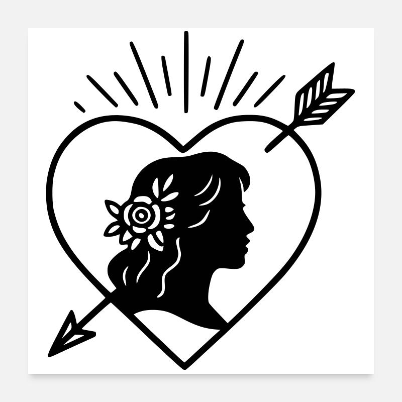 The Bride - Poster 24" x 24" (60x60 cm) - white