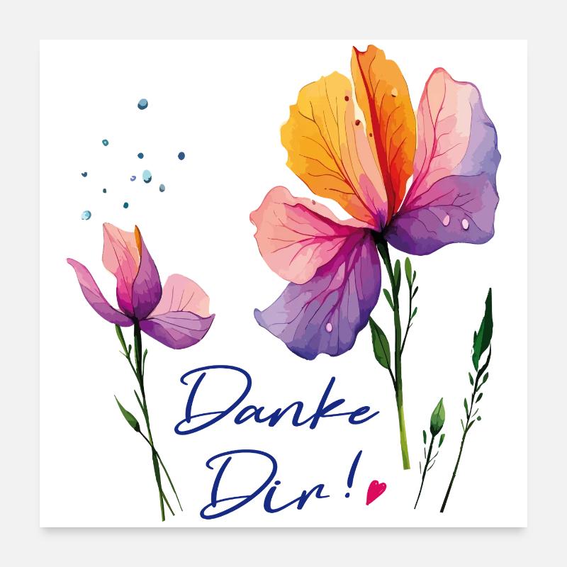  Danke Dir Poster 60x60 cm