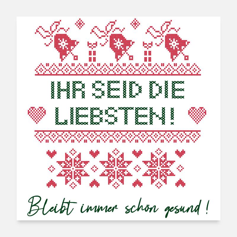 Weihnachten Poster 60x60 cm