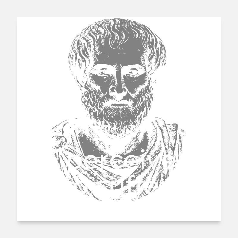 Aristotle quote: Perceive to Suffer Poster 24" x 24" (60x60 cm)