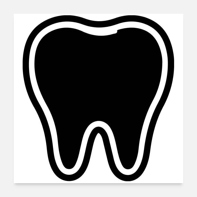Symbole de la dent Poster 60 x 60 cm