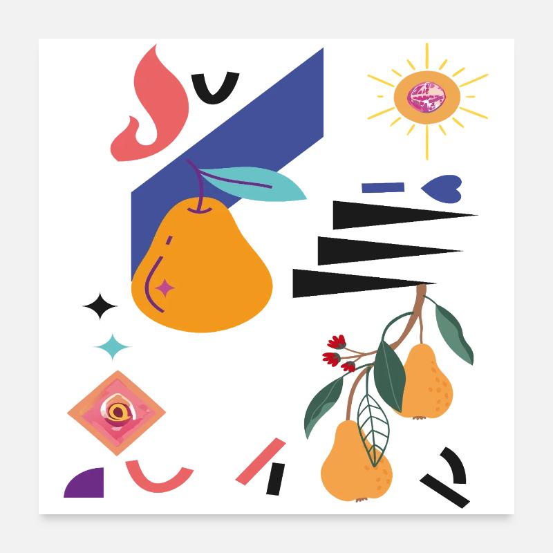 Fruit Pear Fantasy Poster 24" x 24" (60x60 cm)