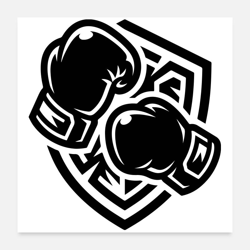 Gants de boxe Armoiries Boxe Poster 60 x 60 cm
