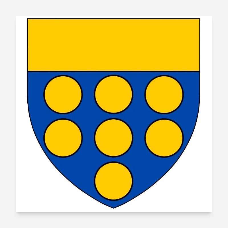 Wappen von Brie Poster 60x60 cm