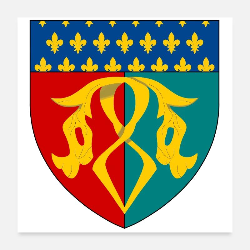 Wappen des Multien Poster 60x60 cm