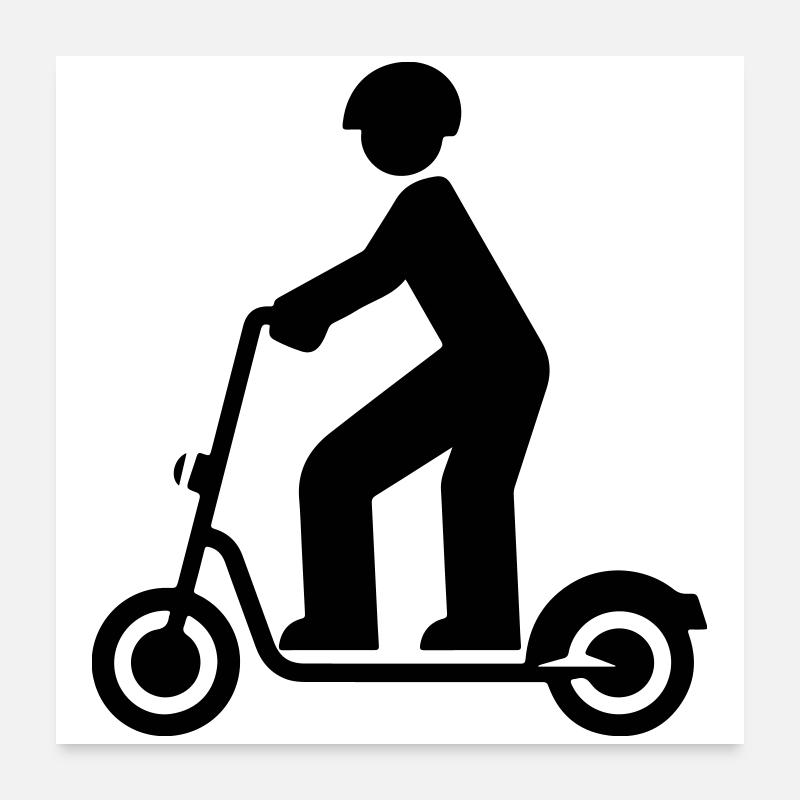 Trottinette électrique Poster 60 x 60 cm