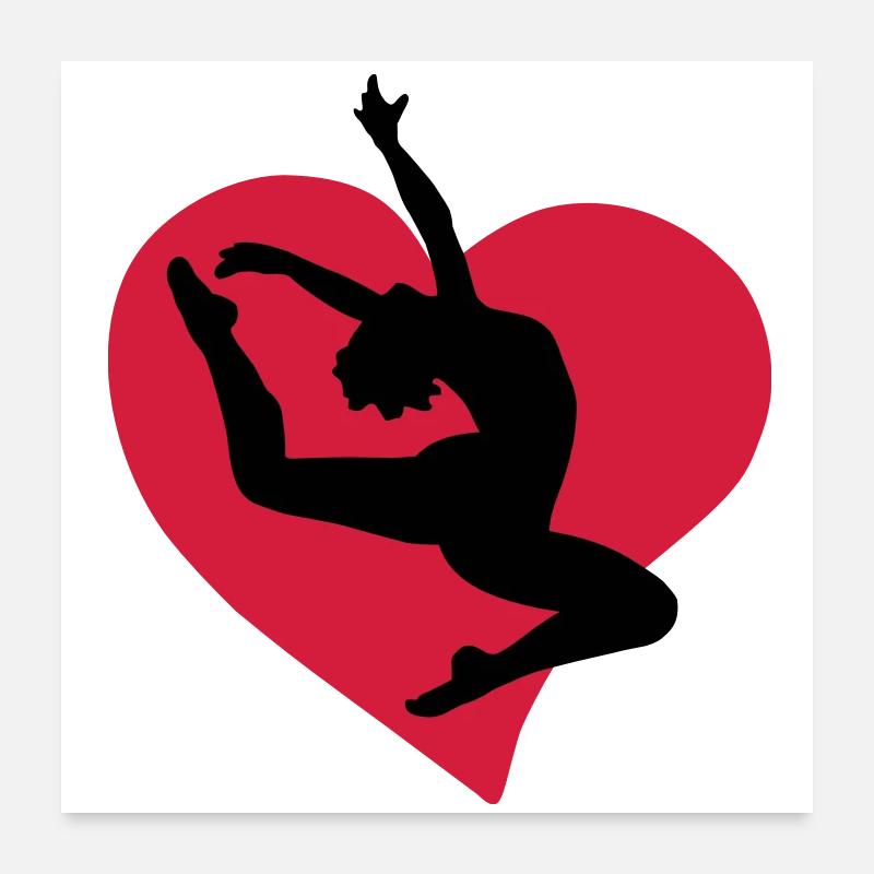 Dance heart Poster 24" x 24" (60x60 cm)