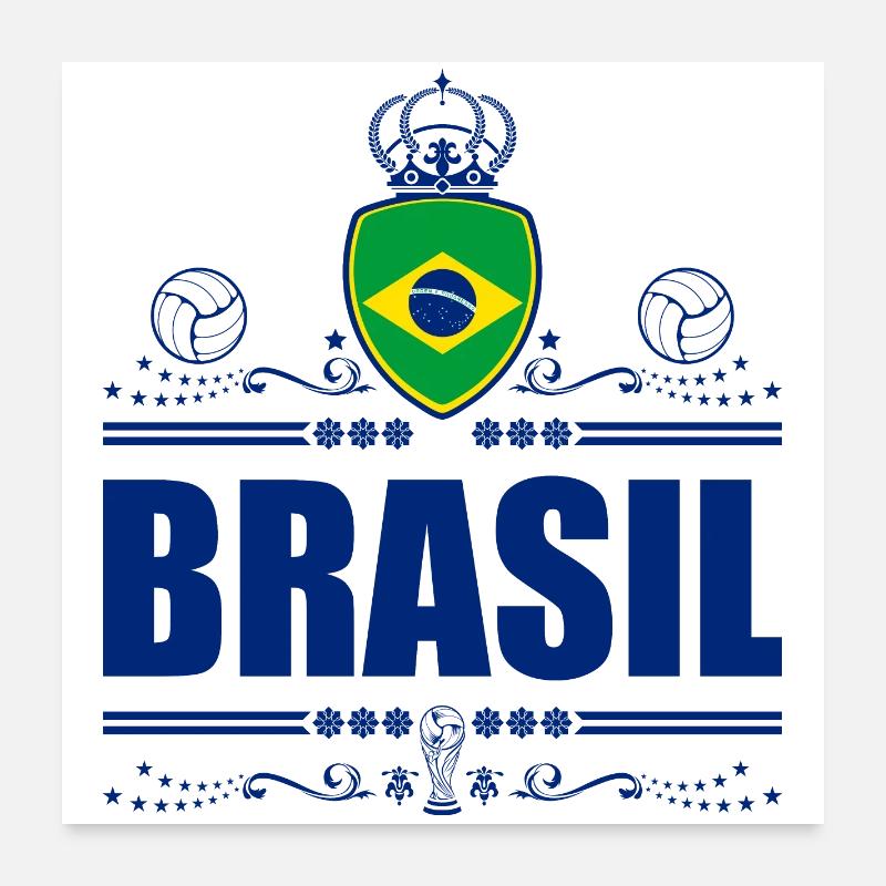 BRÉSIL - BRÉSIL Poster 60 x 60 cm