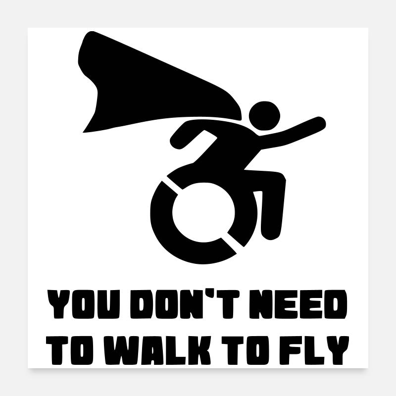 Vous n’avez pas besoin de marcher pour voler # Poster 60 x 60 cm