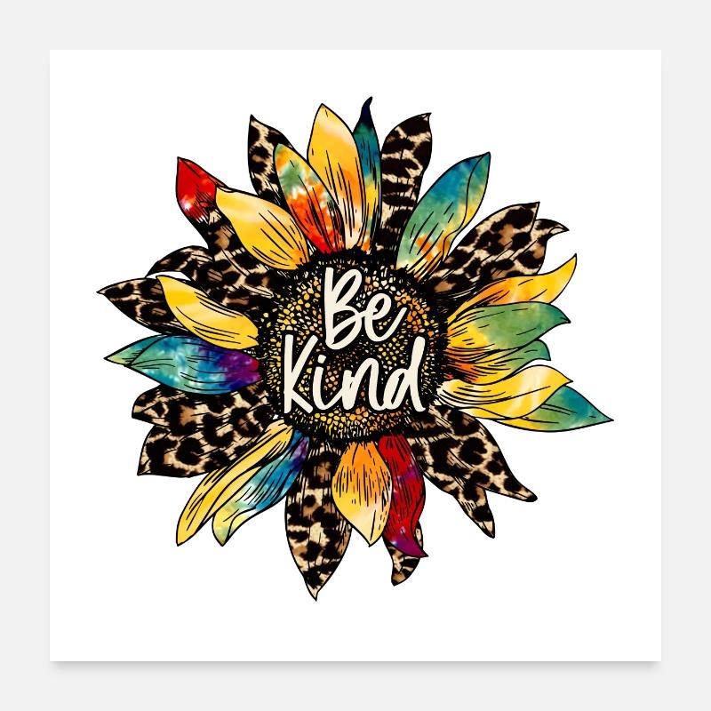 Bee Kind - Poster 24" x 24" (60x60 cm) - white