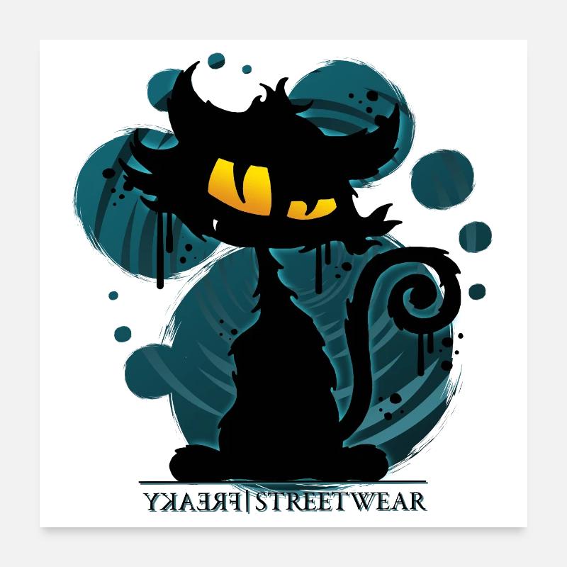 Chat Gaucho - Poster 60 x 60 cm - blanc