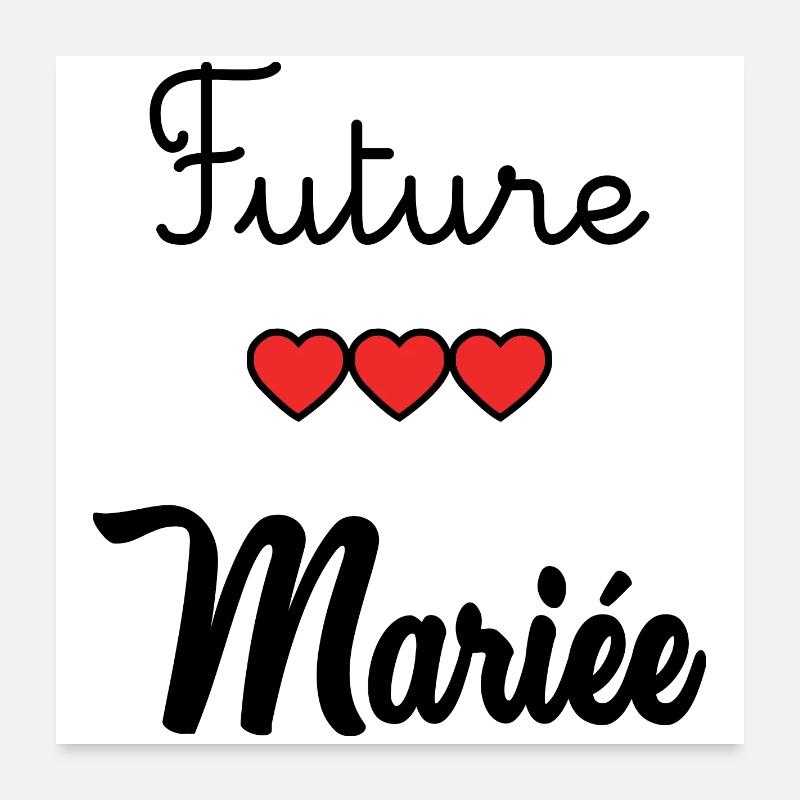 MARIEE. FUTURE MARIEE. EVJF. TEAM. TEAM MARIEE - Poster 60 x 60 cm - blanc