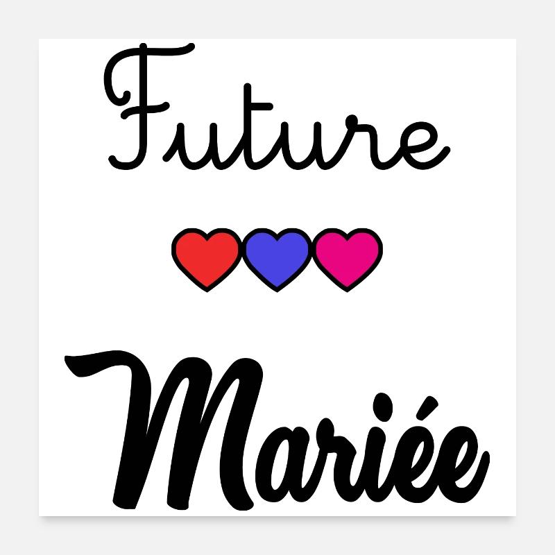 FUTURE MARIEE - Poster 60 x 60 cm - blanc