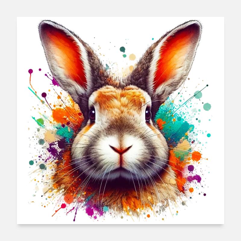 Rabbit Poster 24" x 24" (60x60 cm)