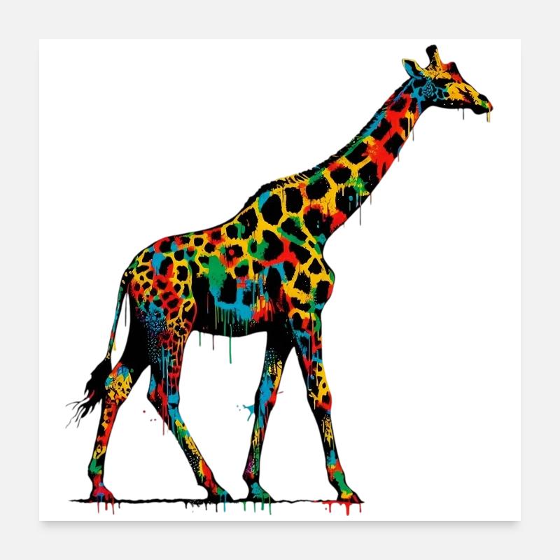 Giraffe Poster 60x60 cm
