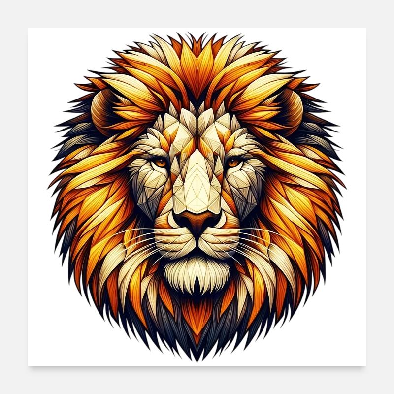 Lion Poster 60 x 60 cm