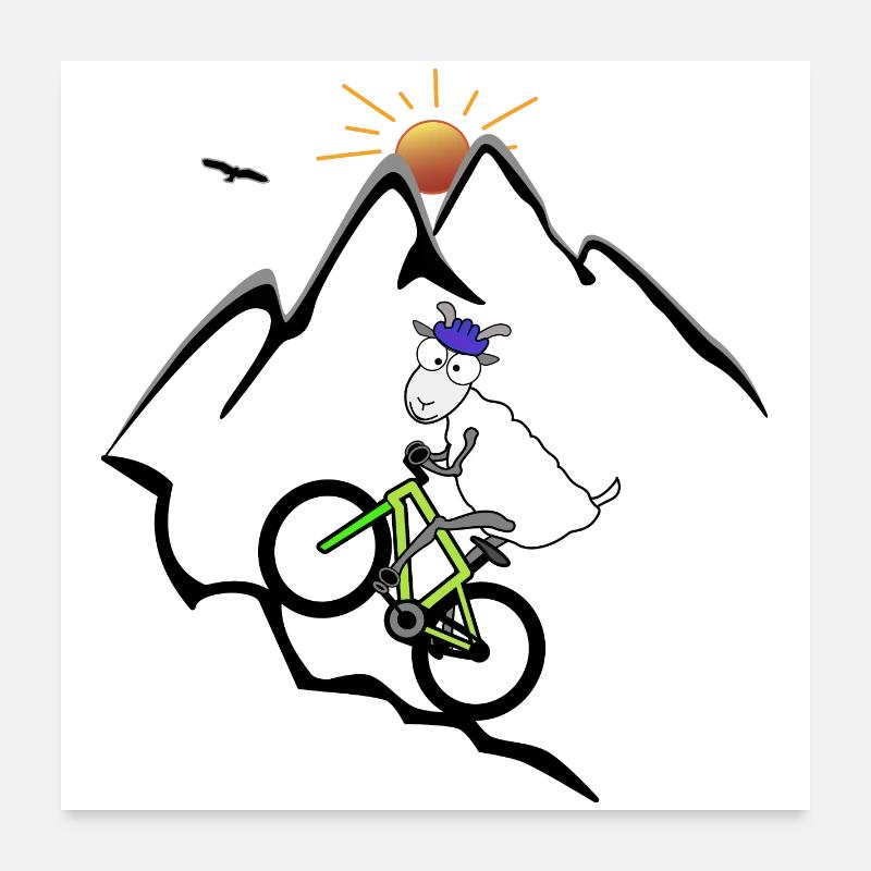VTT chèvre Poster 60 x 60 cm