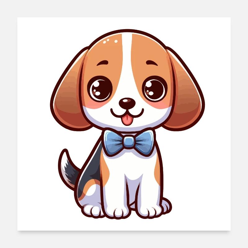 Mignon petit Beagle Poster 60 x 60 cm