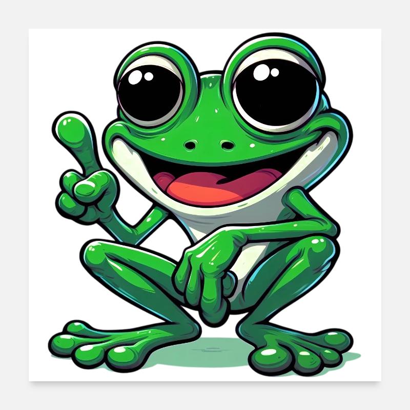 Frosch Poster 60x60 cm