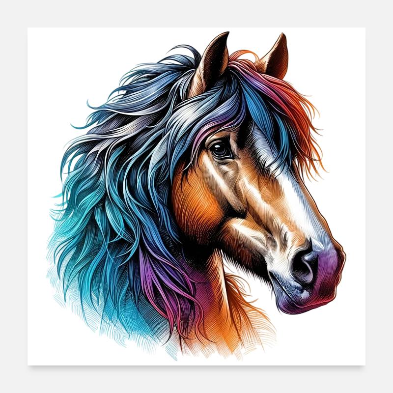 Cheval Poster 60 x 60 cm