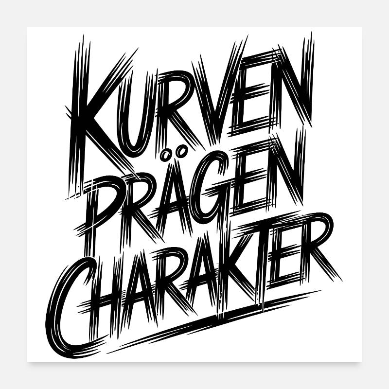 Curves shape character Poster 24" x 24" (60x60 cm)