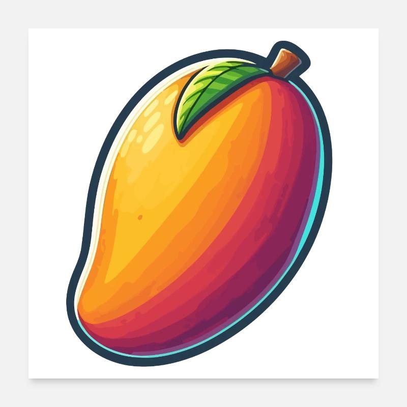 Design Mango Vibrant Abstract Poster 60 x 60 cm