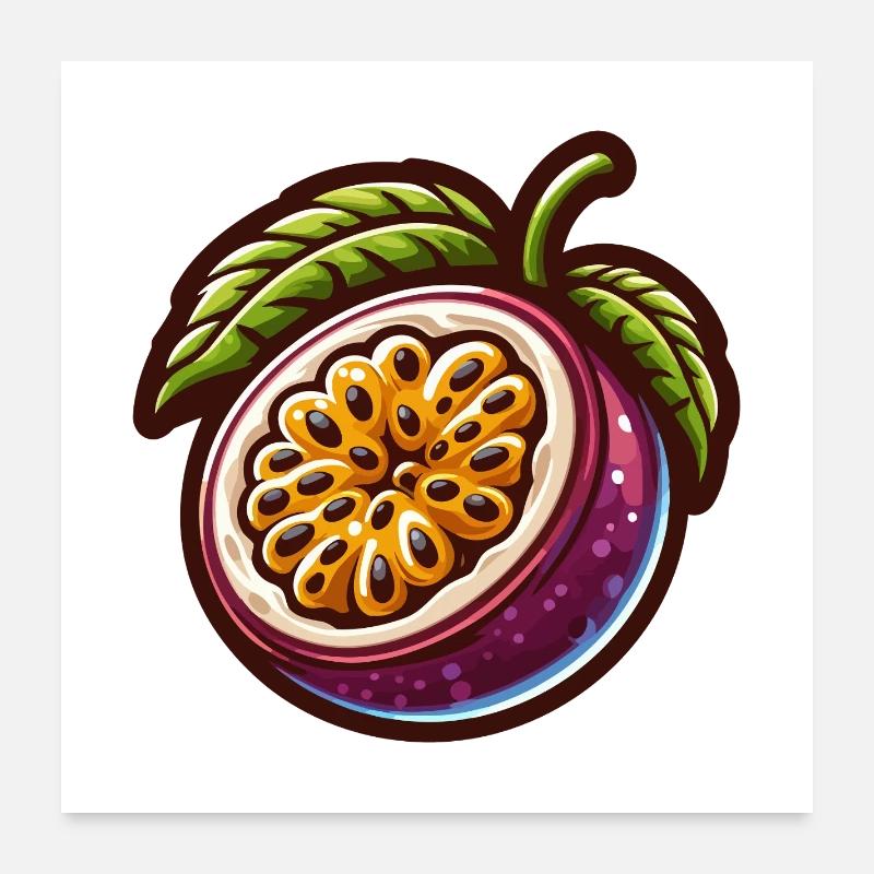 Exotic Fruit Passion Poster 24" x 24" (60x60 cm)
