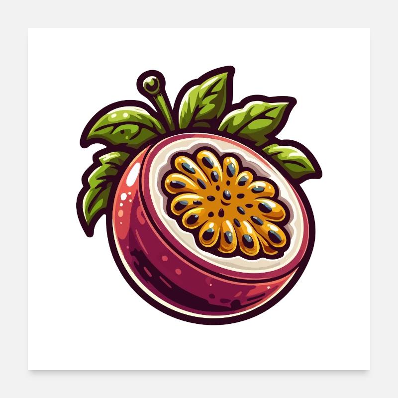 Passionate Exotic Fruit Pattern Poster 24" x 24" (60x60 cm)
