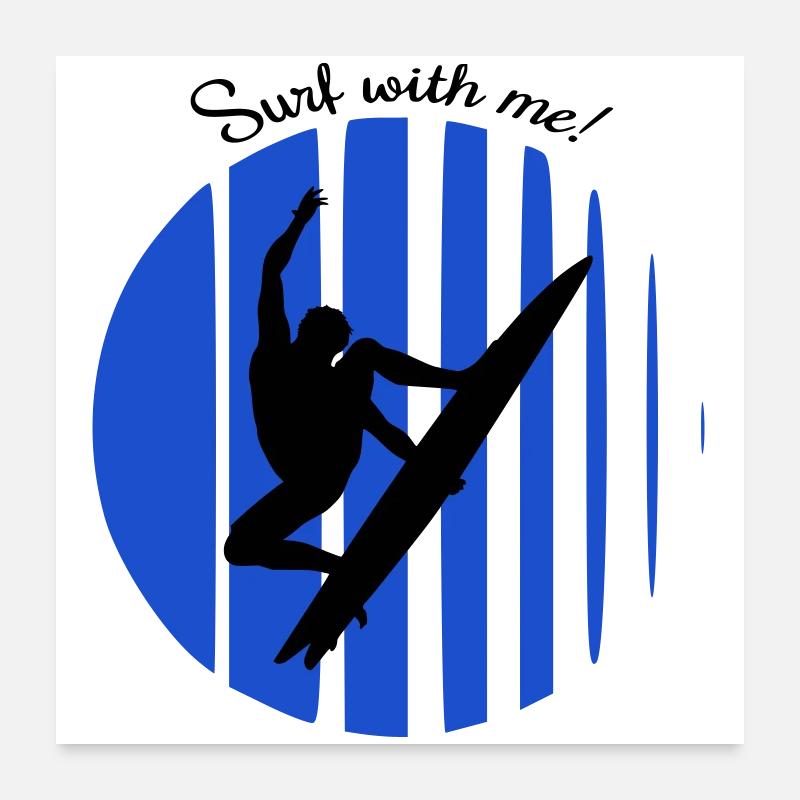 surfer Poster 24" x 24" (60x60 cm)
