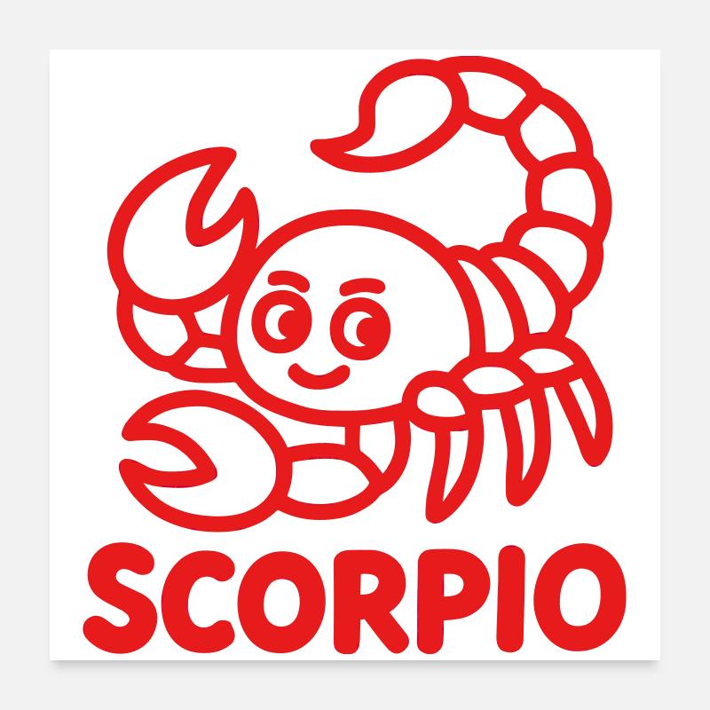 Zodiac sign Scorpio Minimalism Poster 24" x 24" (60x60 cm)
