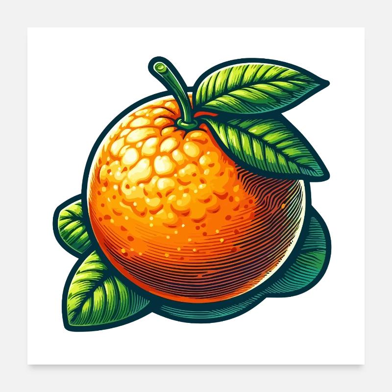 Agrume Texturé Nature Poster 60 x 60 cm
