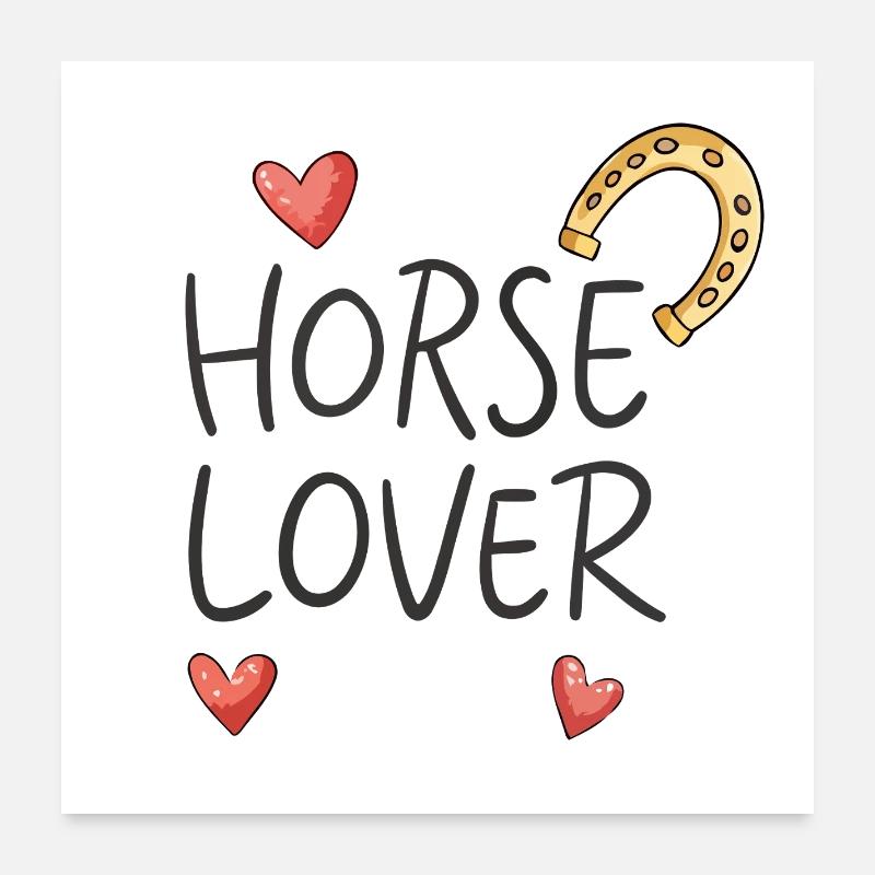 Amour Chevaux Visuelle Poster 60 x 60 cm