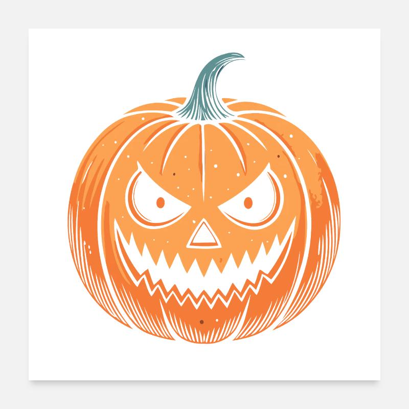 Snapping Pumpkin Halloween Poster 24" x 24" (60x60 cm)