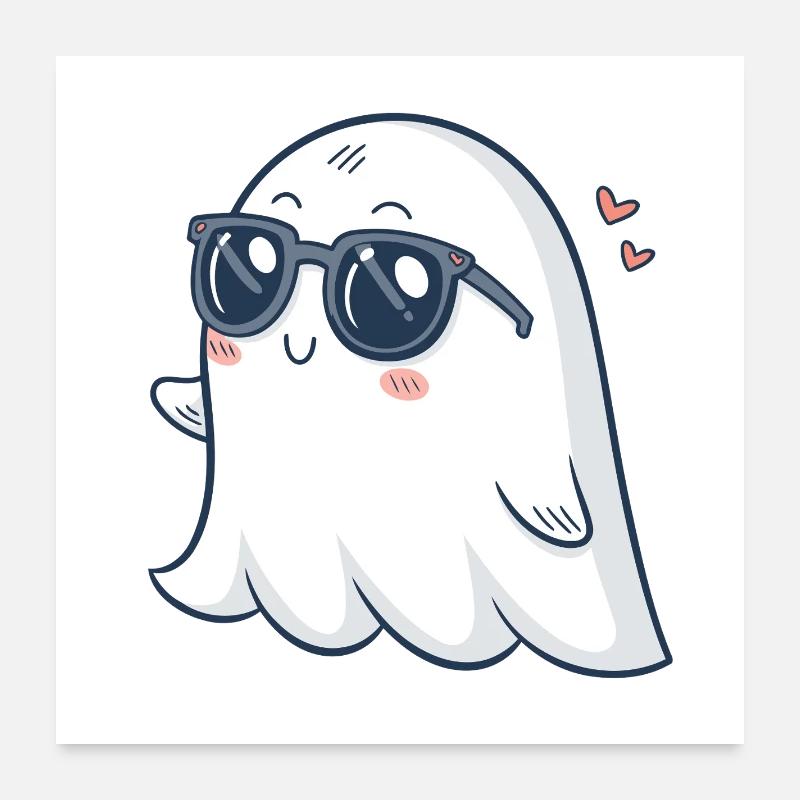 Chic Ghost Sunglasses Poster 24" x 24" (60x60 cm)