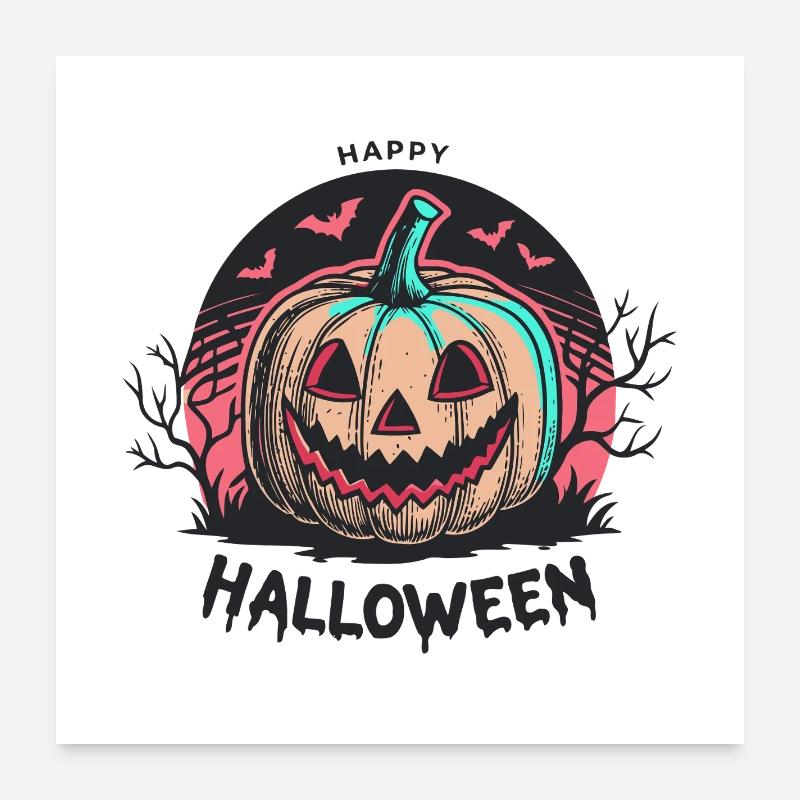 Citrouille Joyeuse Halloween Poster 60 x 60 cm