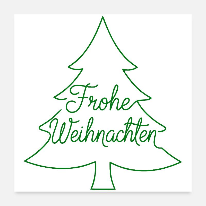 Joyeux Noël Sapin de Noël Moderne Poster 60 x 60 cm