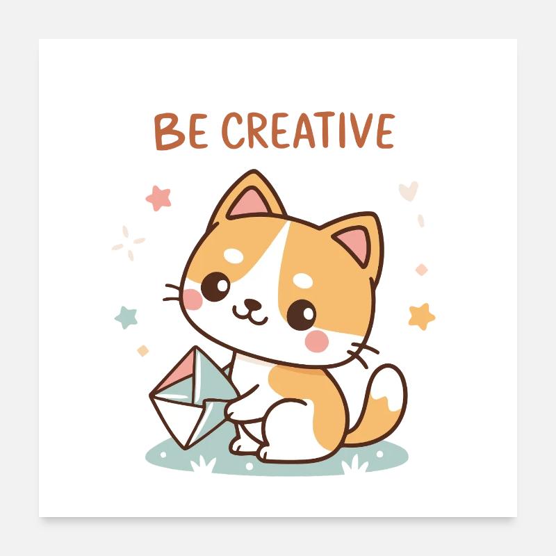 Kreativer Chat Poster 60x60 cm
