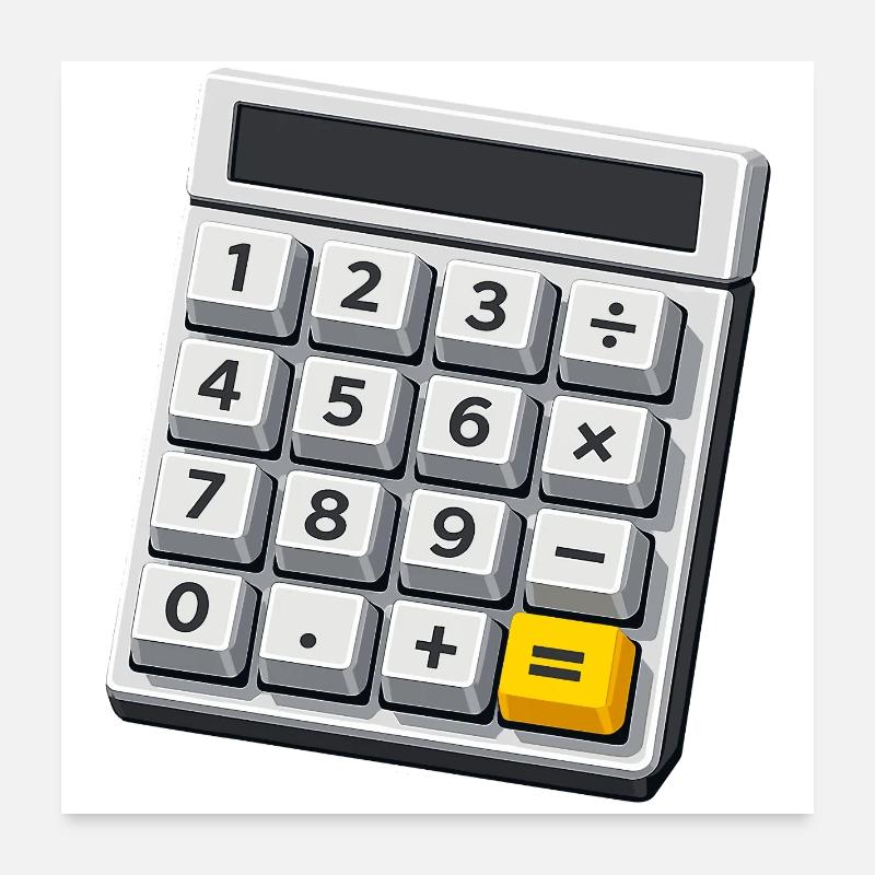 Carnival Costume Calculator Math Teacher Poster 24" x 24" (60x60 cm)