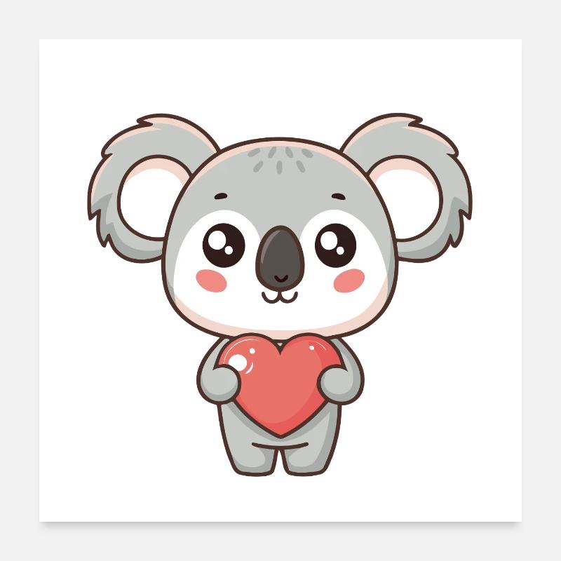 Koala-Liebling Poster 60x60 cm
