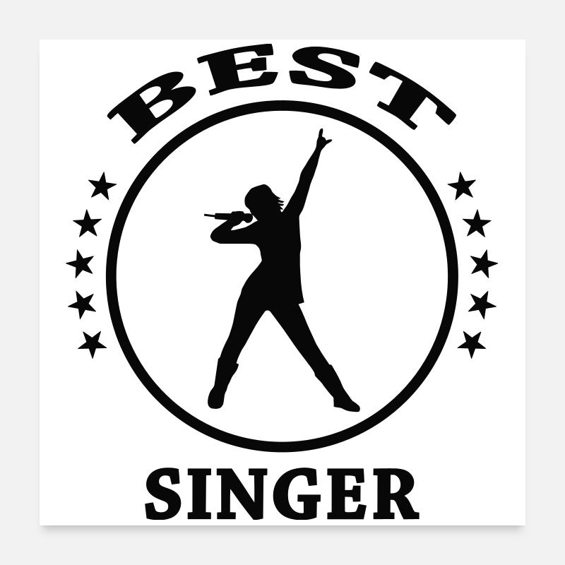 Chanteuse - Chanter - Chanson Poster 60 x 60 cm