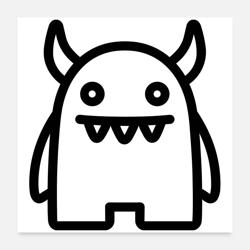 monstre Poster 60 x 60 cm
