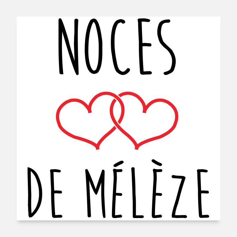 Noces de Mélèze 69 ans de mariage Poster 60 x 60 cm