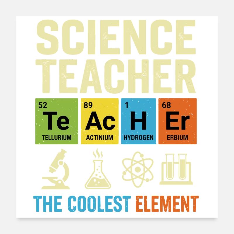 Science Teacher The Coolest Element Poster 24" x 24" (60x60 cm)