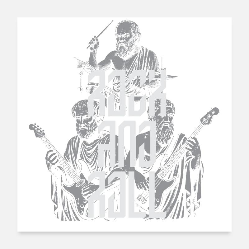 Classic Rock and Roll Ancient Philosopher Band T-S Poster 24" x 24" (60x60 cm)