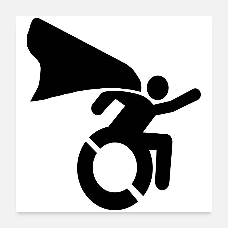 en fauteuil roulant # Poster 60 x 60 cm