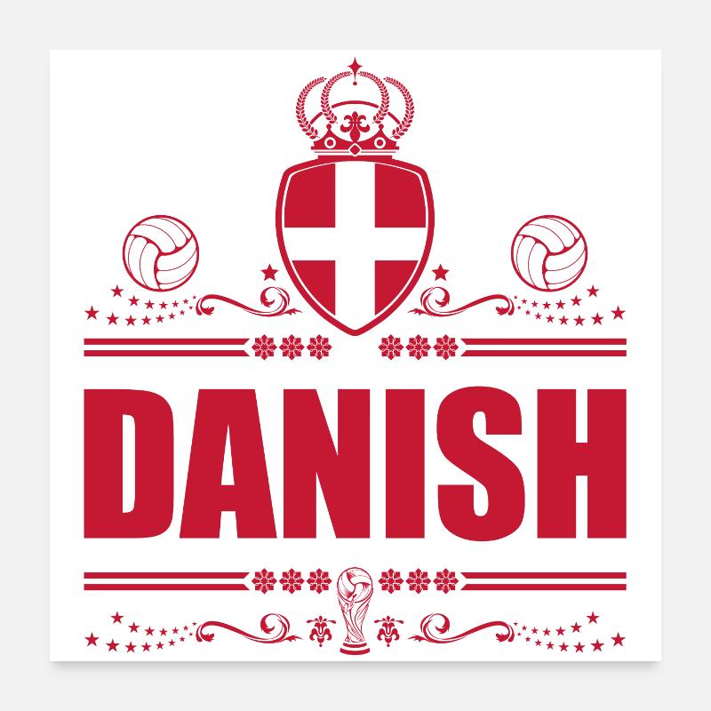 DÄNISCH - DÄNEMARK Poster 60x60 cm