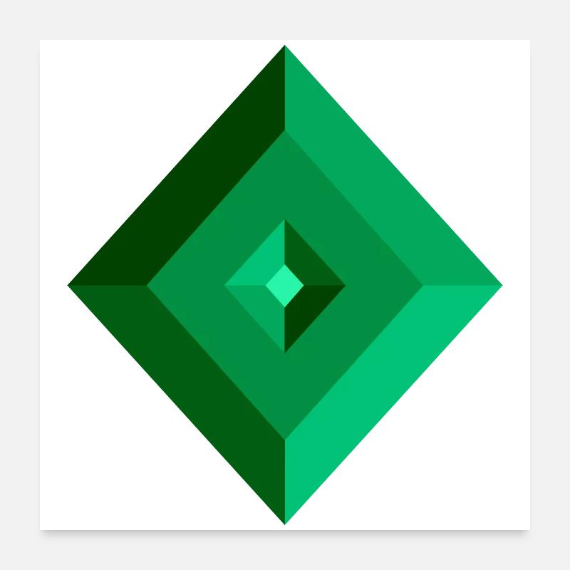 Geometric shape 3D Poster 24" x 24" (60x60 cm)