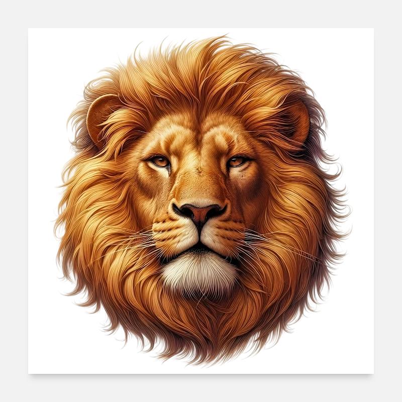 Lion Poster 60 x 60 cm