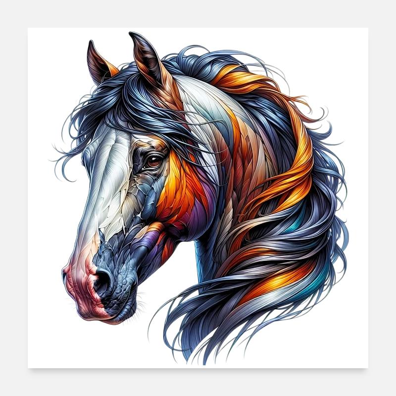 Cheval Poster 60 x 60 cm
