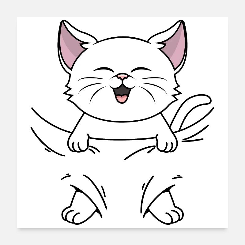 Chats, bébé chat, chaton, bébé chaton, bébé chat Poster 60 x 60 cm